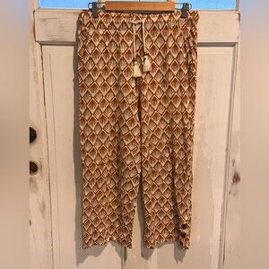 C&C California Brown and Cream Geometric Chinos